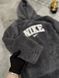 Мужское зимнее худи Nike плюшевое черное Кофта тедди Найк с капюшоном Моло-61KK фото 2