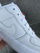 Мужские кроссовки Nike Air Force Low White белые Найк Аир Форс кожаные Arm-NAF1 (коп1) фото 3