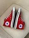 Женские кеды Converse All Star высокие красные текстиль Кроссовки Конверсы Arm-RED-AS фото 6