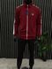 Чоловічий костюм Fred Perry з лампасами бордовий Комплект Фред Перрі Кофта Штани Хар-675 фото 1