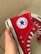 Женские кеды Converse All Star высокие красные текстиль Кроссовки Конверсы Arm-RED-AS фото 3