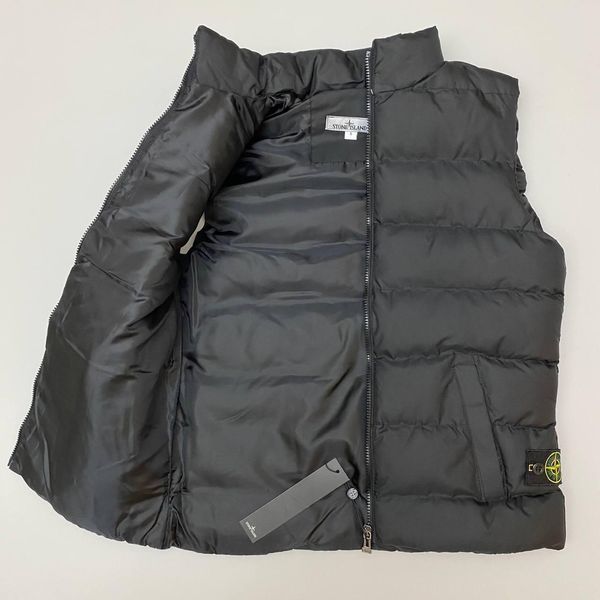 Мужская жилетка Stone Island синяя Безрукавка Стон Айленд с патчем Хар-116 фото