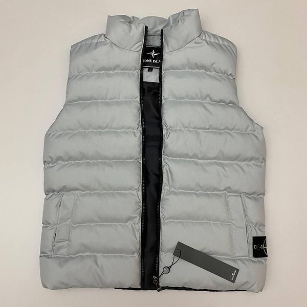 Мужская жилетка Stone Island синяя Безрукавка Стон Айленд с патчем Хар-116 фото