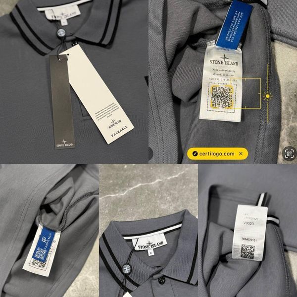 Мужской свитер Stone Island с воротником темно-серый Кофта Стон Айленд без капюшона моло-NX52 фото