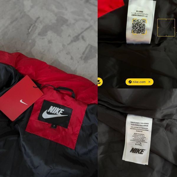 Мужская зимняя куртка Nike Nocta красная Пуховик Найк Нокта без капюшона Моло-33705 фото