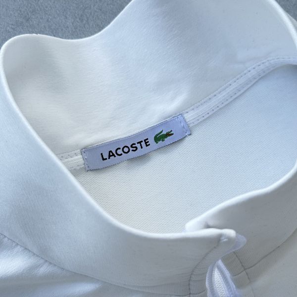Чоловічий спортивний костюм Lacoste без капюшона білий Набір Лакост Кофта Штани з лампасами Хар-656 фото