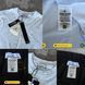 Мужской летний костюм Stone Island Футболка Шорты черно-белый с патчем Стон Айленд Моло-45A-6 фото 6