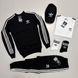Мужской костюм Adidas 4в1 без капюшона хаки Набор Адидас Свитшот Штаны Футболка Кепка Хар-148 1 фото 4