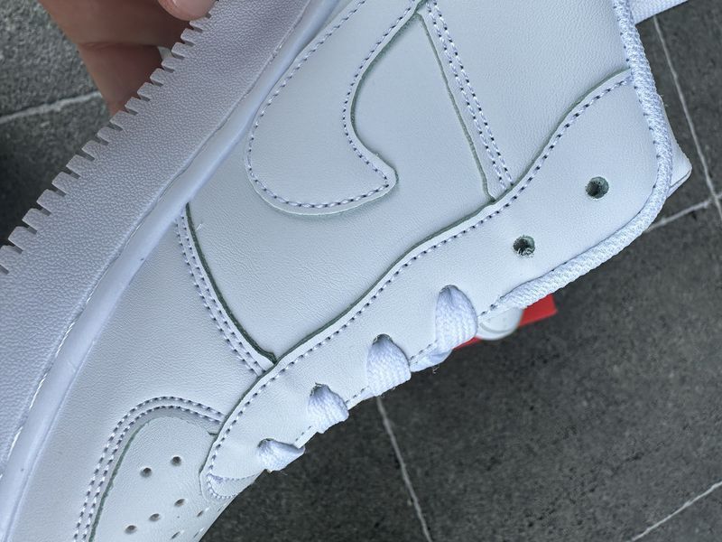 Мужские кроссовки Nike Air Force Low White белые Найк Аир Форс кожаные Arm-NAF1 (коп1) фото