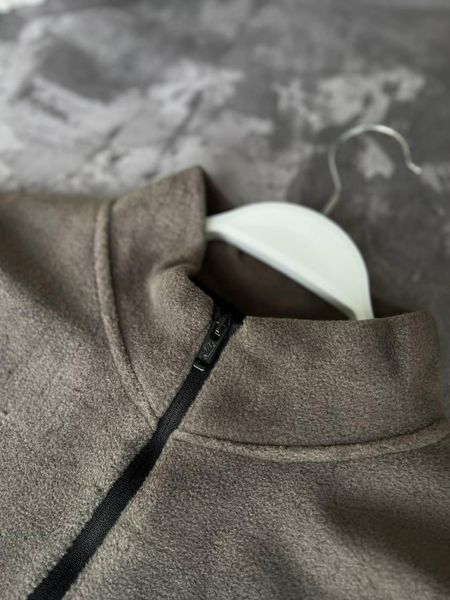 Чоловічий зимовий спортивний костюм Nike оверсайз хакі Комплект Найк без капюшона плюшевий Моло-7R-2 фото