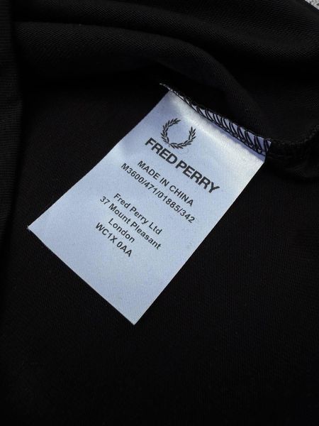 Чоловіча&nbsp;футболка Fred Perry чорна з лампасами Фред Перрі Хар-608 фото