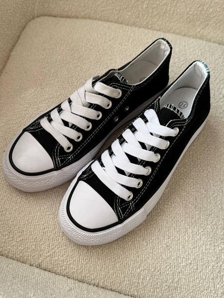 Женские кеды Converse All Star низкие черные на платформе Кроссовки Конверсы текстиль Arm-DD_93 фото