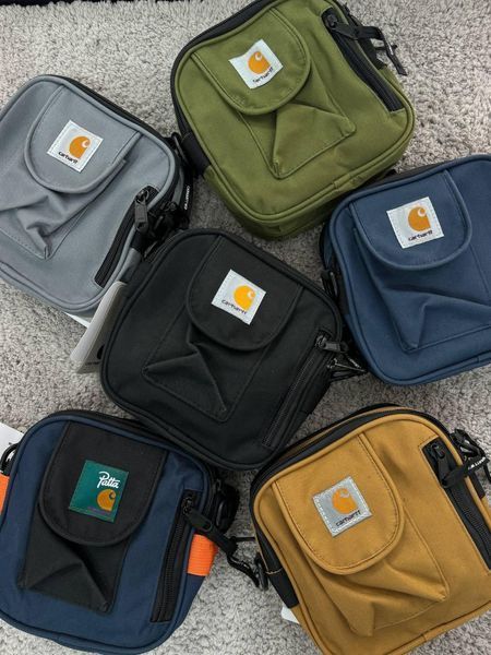 Мессенджер Carhartt синий с черным Сумка через плечо Кархарт водонепроницаемая Cap-0110 фото