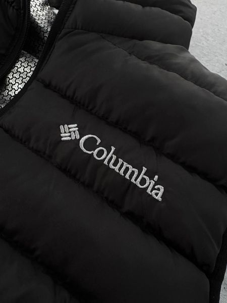 Мужская жилетка Columbia термо черная Безрукавка стёганная Коламбия Хар-241 фото