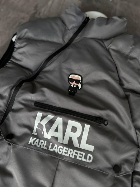 Чоловічий жилет Karl Lagerfeld графітовий Безрукавка Карл Лагерфельд весняна осіння Моло-85-32 фото