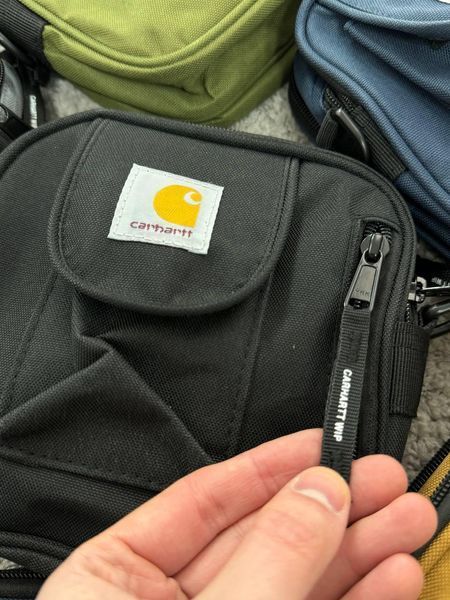 Мессенджер Carhartt синий с черным Сумка через плечо Кархарт водонепроницаемая Cap-0110 фото