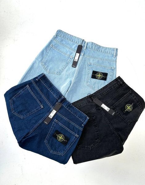 Чоловічі джинсові шорти Stone Island чорні Cas-2 фото