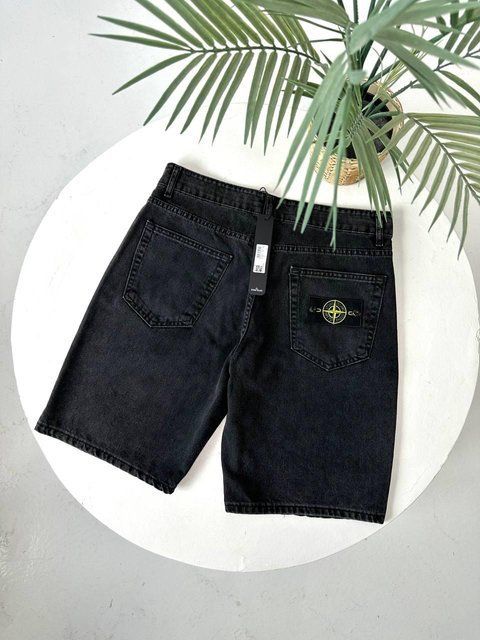 Чоловічі джинсові шорти Stone Island чорні Cas-2 фото