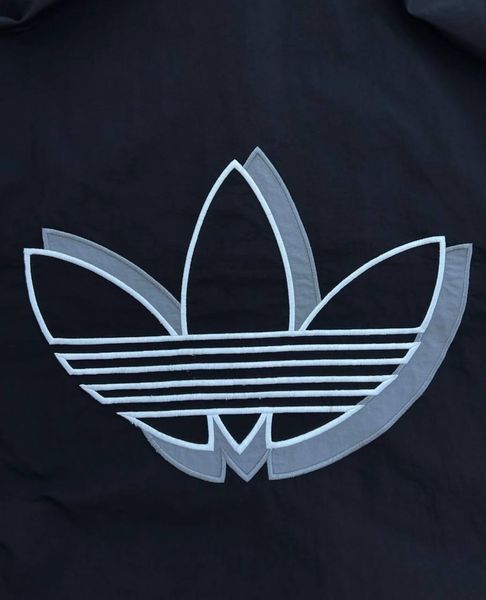 Мужская ветровка Adidas черная рефлектив без капюшона Куртка Адидас весенняя осенняя Хар-530 2 фото