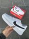 Женские кроссовки Nike Air Force Low White белые с черным Найк Аир Форс кожаные Скр-FL020403-ТА (коп2) фото 7