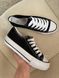 Женские кеды Converse All Star низкие черные на платформе Кроссовки Конверсы текстиль Arm-DD_93 фото 3