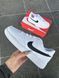 Женские кроссовки Nike Air Force Low White белые с черным Найк Аир Форс кожаные Скр-FL020403-ТА (коп2) фото 6