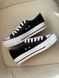 Женские кеды Converse All Star низкие черные на платформе Кроссовки Конверсы текстиль Arm-DD_93 фото 5