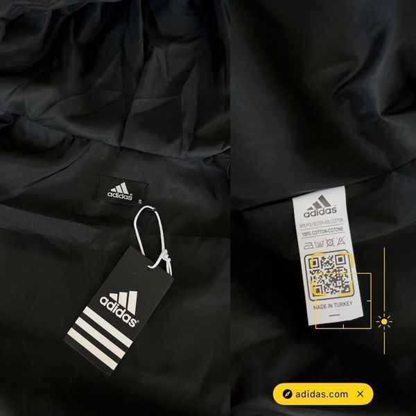 Мужская ветровка Adidas черная с капюшоном Куртка Адидас из плащевки демисезонная Моло-Nik45 фото