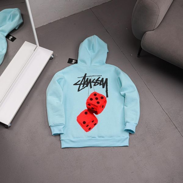 Мужское зимнее худи Stussy с капюшоном черное Толстовка Стусси Ads-492 фото