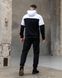 Чоловічий спортивний костюм Nike з лампасами чорний Комплект Найк Кофта на змійці Штани з дайвінгу Sta-272 фото 7
