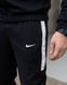 Чоловічий спортивний костюм Nike з лампасами чорний Комплект Найк Кофта на змійці Штани з дайвінгу Sta-272 фото 2