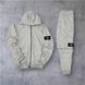 Чоловічий спортивний костюм Stone Island сірий Комплект Стон Айленд Кофта на змійці Штани Univer-21 4 фото 1