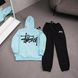 Мужской зимний спортивный костюм Stussy фиолетовый Комплект Стусси Худи Штаны плащевка Ads-534 фото 3