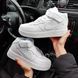 Мужские зимние кроссовки Nike Air Force 1 White на меху белые Найк Аир Форс кожаные Milf-NWP011101-ТА фото 14