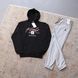 Мужской спортивный костюм Jordan черный с капюшоном Комплект Худи Штаны Джордан Ads-393 фото 2