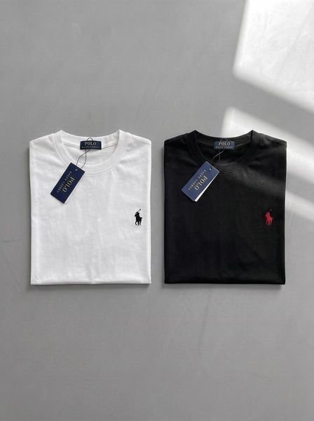 Мужская футболка Polo черная Ads-705 фото