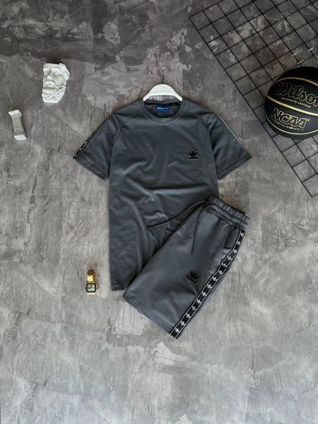 Чоловічий літній костюм Adidas сірий Моло-44-053 фото