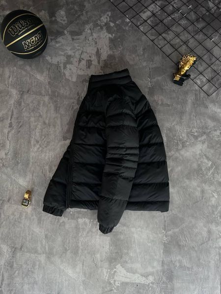Чоловіча зимова куртка Nike чорна Пуховик Найк без капюшона Моло-RE-50 фото