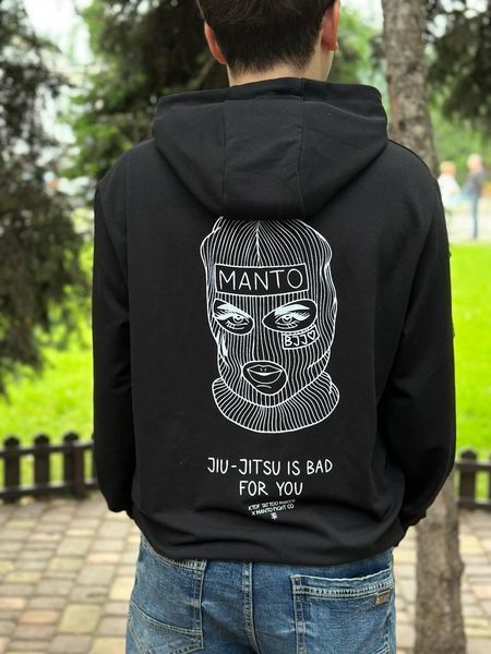 Мужская кофта худи Manto Maska черная Ads-348 (коп2) фото