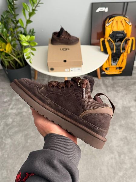 Жіночі зимові кросівки UGG Lowmel Sneaker коричневі Las-2072 фото