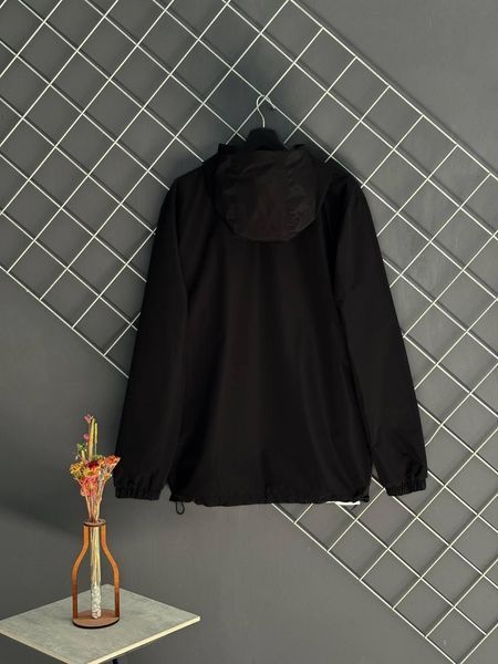 Чоловіча вітрівка The North Face з капюшоном чорна Куртка ТНФ з плащової тканини Rap-RD387 фото