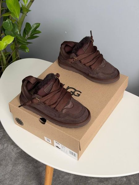 Жіночі зимові кросівки UGG Lowmel Sneaker коричневі Las-2072 фото