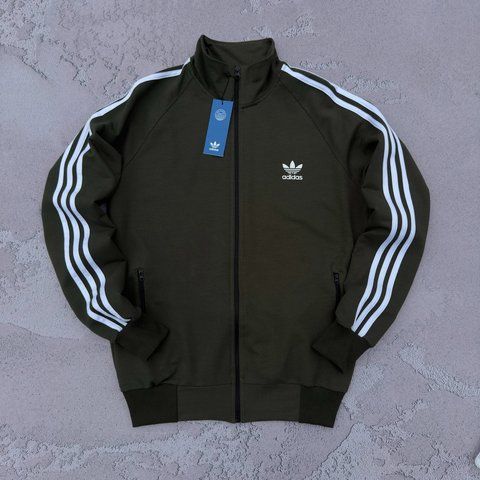 Мужская кофта Adidas без капюшона хаки Олимпийка Адидас на молнии Хар-566 фото