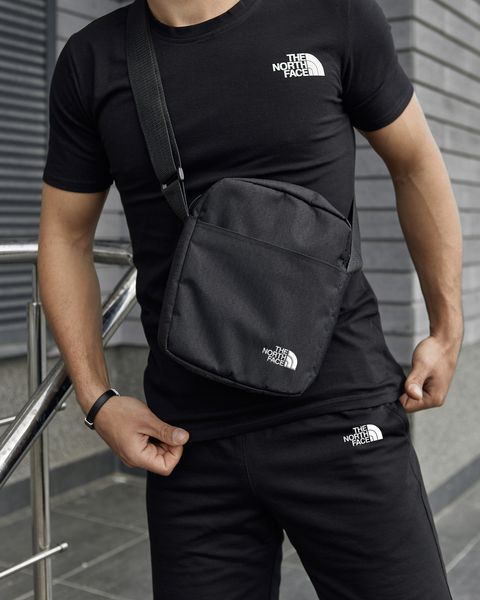 Чоловічий літній костюм The North Face Футболка Шорти Барсетка чорний комплект ТНФ Intr-9610516741 фото