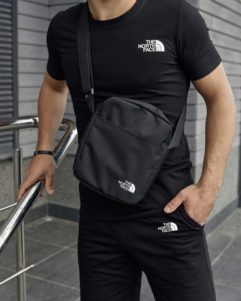 Чоловічий літній костюм The North Face Футболка Шорти Барсетка чорний комплект ТНФ Intr-9610516741 фото