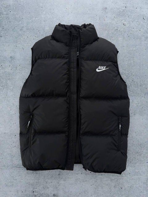 Мужская жилетка Nike без капюшона черная Безрукавка Найк весення осенняя Хар-393 фото