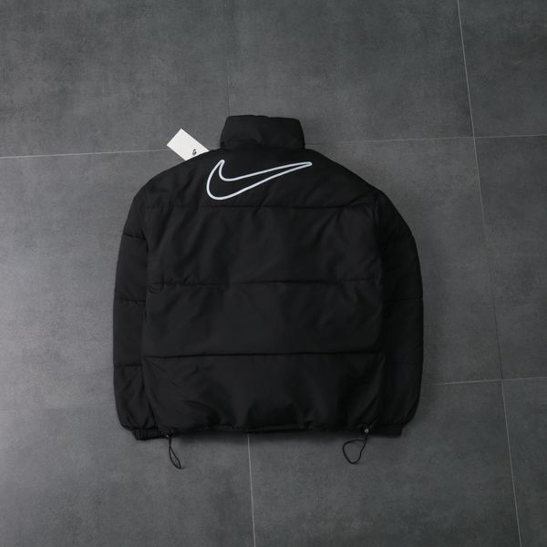 Мужской зимний костюм Nike 3в1 плюшевый черный Комплект Найк Костюм Пуховик Шапка Ads-582 фото