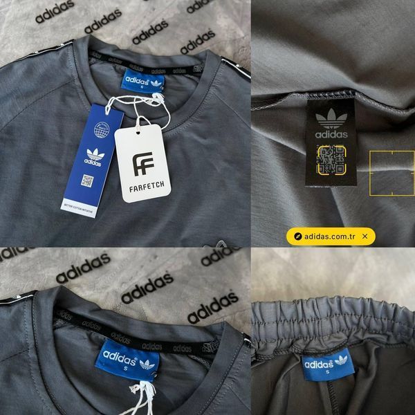 Чоловічий літній костюм Adidas сірий Моло-44-053 фото