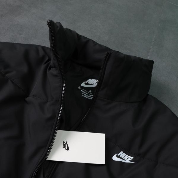 Мужской зимний костюм Nike 3в1 плюшевый черный Комплект Найк Костюм Пуховик Шапка Ads-582 фото