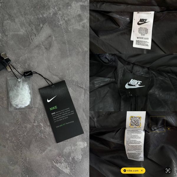 Чоловіча зимова куртка Nike чорна Пуховик Найк без капюшона Моло-RE-50 фото